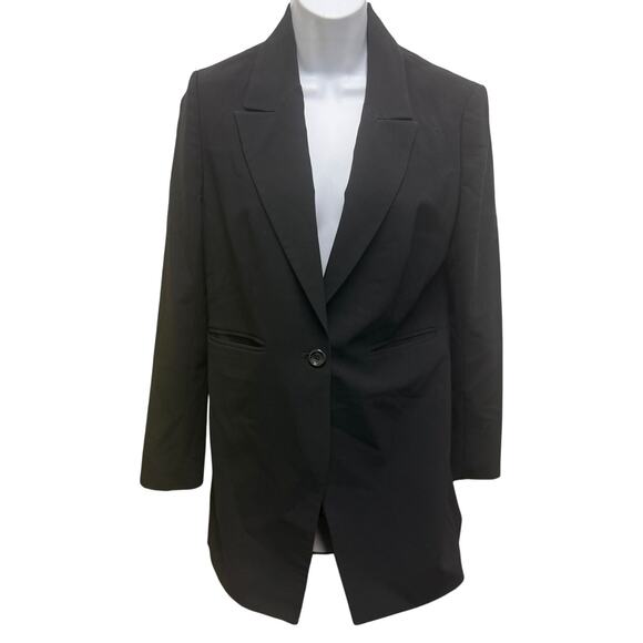 Victoria's Secret Fitted SZ 6 Blazer Black White Body By Victoria Jacket Work - Picture 7 of 10